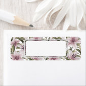 Étiquette Fleurs de lys. Modèle floral (En situation)