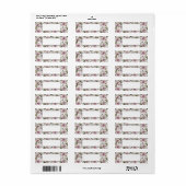 Étiquette Fleurs de lys. Modèle floral (Feuille entière)
