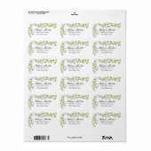 Étiquette Fleurs de pois doux Lilac (Feuille entière)