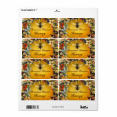 ÉTIQUETTE FLEURS DE PRINTEMPS HONEY BEE, BEEKEEPER (Feuille entière)