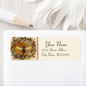 ÉTIQUETTE FLEURS DE PRINTEMPS HONEY BEE, BEEKEEPER (En situation)