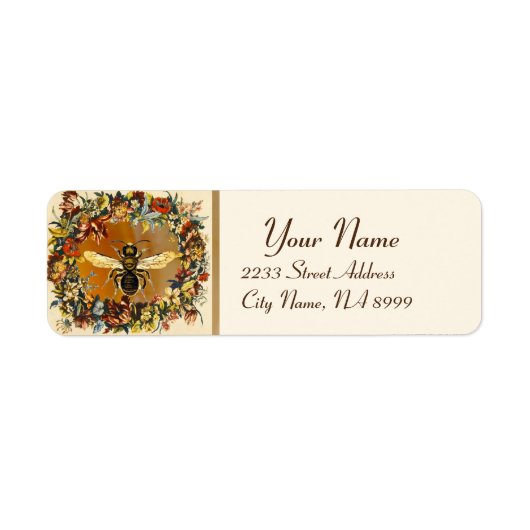 ÉTIQUETTE FLEURS DE PRINTEMPS HONEY BEE, BEEKEEPER (Devant)