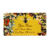 ÉTIQUETTE FLEURS DE PRINTEMPS HONEY BEE, BEEKEEPER (Devant)