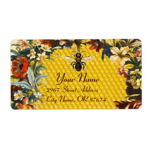 ÉTIQUETTE FLEURS DE PRINTEMPS HONEY BEE, BEEKEEPER