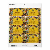 ÉTIQUETTE FLEURS DE PRINTEMPS HONEY BEE, BEEKEEPER (Feuille entière)