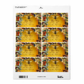 ÉTIQUETTE FLEURS DE PRINTEMPS HONEY BEE, BEEKEEPER (Feuille entière)