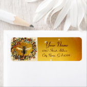 ÉTIQUETTE FLEURS DE PRINTEMPS HONEY BEE, BEEKEEPER (En situation)