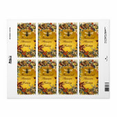 ÉTIQUETTE FLEURS DE PRINTEMPS HONEY BEE, BEEKEEPER (Feuille entière)