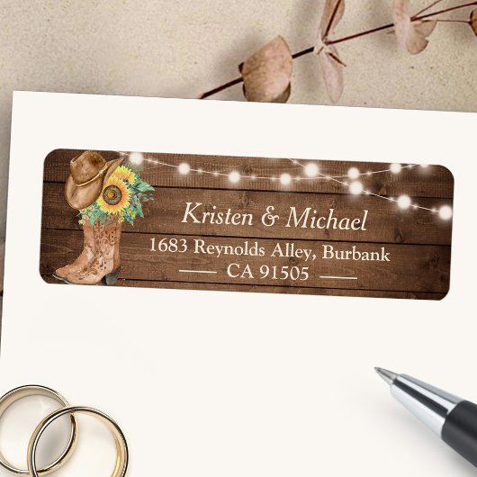 Étiquette Fleurs de soleil rustiques Boots à chaîne