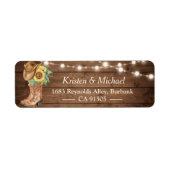 Étiquette Fleurs de soleil rustiques Boots à chaîne (Devant)