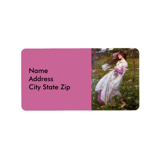 Étiquette Fleurs de vent par John Waterhouse (Devant)