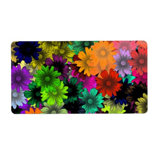 Étiquette Fleurs de verre tendues (Devant)