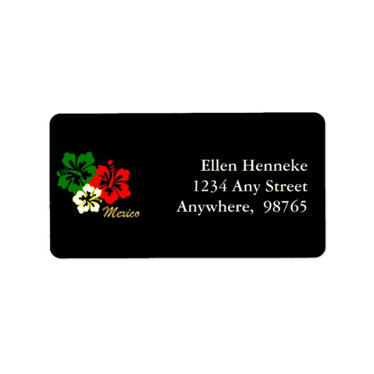 Étiquette Fleurs d'Hibiscus (Devant)