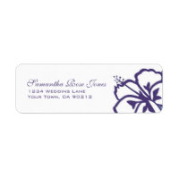 Fleurs d'Hibiscus violet et blanc Adresse personna