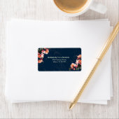 Étiquette Fleurs d'orchidées roses | MARIAGE | Adresse de re (En situation)