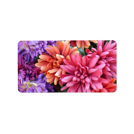 Étiquette Fleurs éclatantes (Devant)