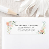 Étiquette Fleurs et fleurs de printemps aquarelle (En situation)