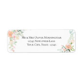 Étiquette Fleurs et fleurs de printemps aquarelle (Devant)