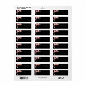 Étiquette Fleurs & feuillage chic et lunatique Adresse de re (Feuille entière)