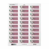 Étiquette Fleurs florales chic et vert bohème et mauve (Feuille entière)