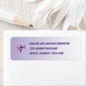 Étiquette Fleurs florales Lilac (En situation)
