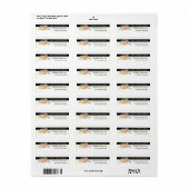 Étiquette Fleurs folkloriques roses noir & blanc mariage mod (Feuille entière)