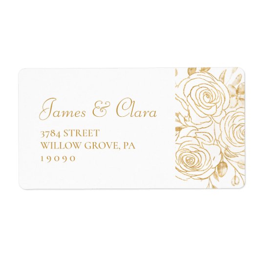 Étiquette Fleurs GILDED (Devant)