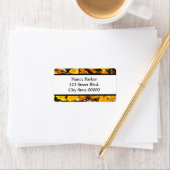 Étiquette Fleurs jaunes (En situation)