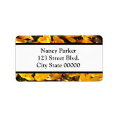 Étiquette Fleurs jaunes (Devant)