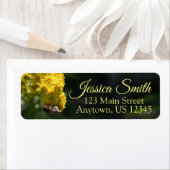 Étiquette Fleurs Jaunes Bee Bumblebee Nature Photographie (En situation)