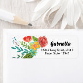 Étiquette Fleurs lumineuses jaune Première Communion sainte  (En situation)