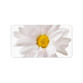 Étiquette Fleurs marguerites blanches Modèle floral (Devant)