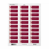 Étiquette Fleurs Marron Élégant (Feuille entière)