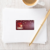 Étiquette Fleurs mélangeurs rouges Confetti à huile (En situation)