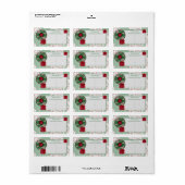 Étiquette Fleurs pour Noël (Feuille entière)