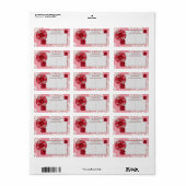 Étiquette Fleurs pour Noël (Feuille entière)