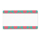 Étiquette Fleurs rétro (Devant)