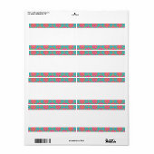 Étiquette Fleurs rétro (Feuille entière)