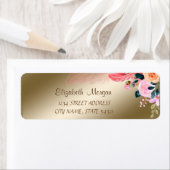 Étiquette Fleurs romantiques chics élégantes (En situation)