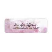 Étiquette Fleurs roses élégantes Écriture moderne Plain (Devant)