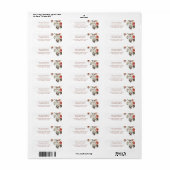Étiquette Fleurs sauvages 3D |  Mariage (Feuille entière)