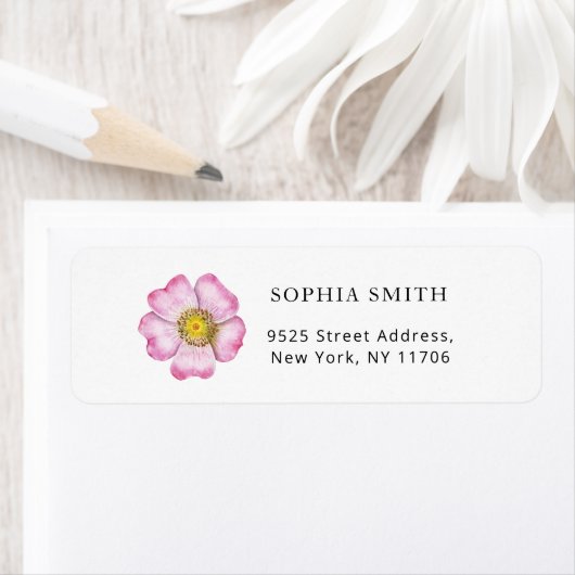 Étiquette Fleurs sauvages bébé en fleurs baby shower (En situation)