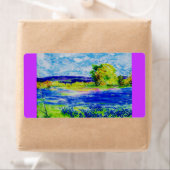 Étiquette Fleurs sauvages Bluebonnet (En situation)