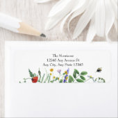 Étiquette Fleurs sauvages de verdure | Abeilles Floral Adres (En situation)