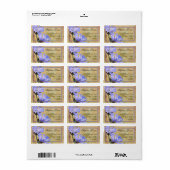 Étiquette Fleurs sauvages le matin (Feuille entière)