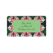 Étiquette Fleurs tropicales (Devant)