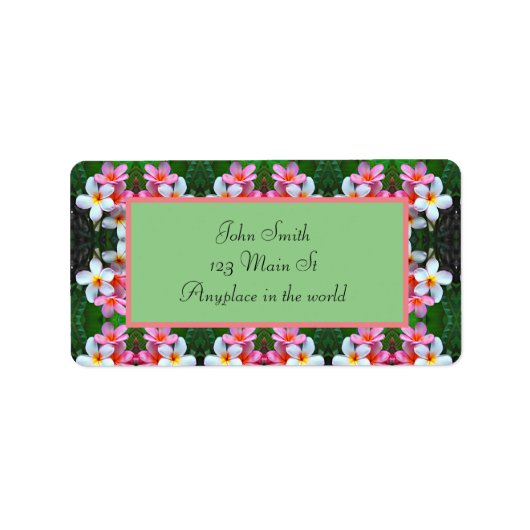 Étiquette Fleurs tropicales (Devant)