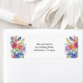 Étiquette Fleurs vibrantes Boho (En situation)