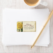 Étiquette Fleurs vintages - Mariage de automne d'automne (En situation)