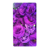Étiquette Fleurs violettes Lisianthus (Devant)